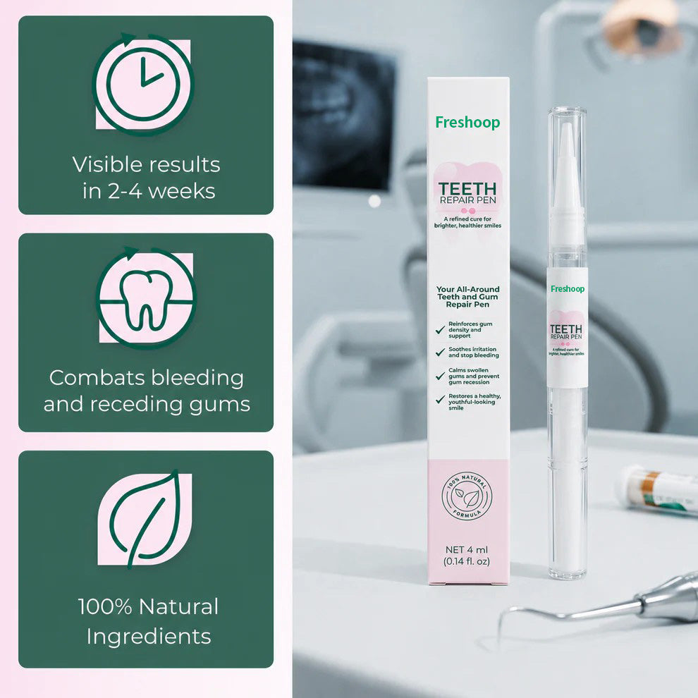 Freshoop Teeth‑Cleaning Pen, Gentle Dental Care Gel Pen for Daily Plaque & Stain Removal, Yellow Teeth Brightening