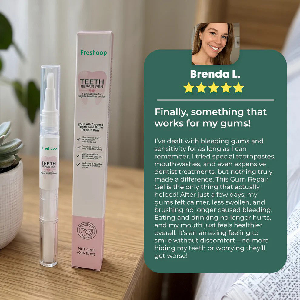 Freshoop Teeth‑Cleaning Pen, Gentle Dental Care Gel Pen for Daily Plaque & Stain Removal, Yellow Teeth Brightening