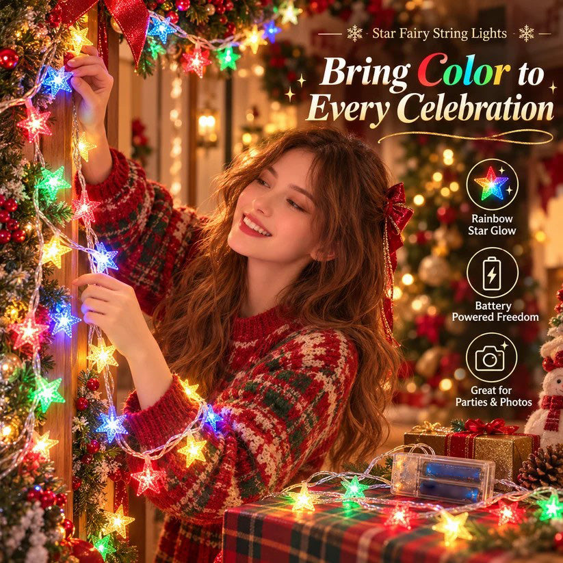 ✝️ Christmas Star String Lights — Magical Holiday Glow Anywhere