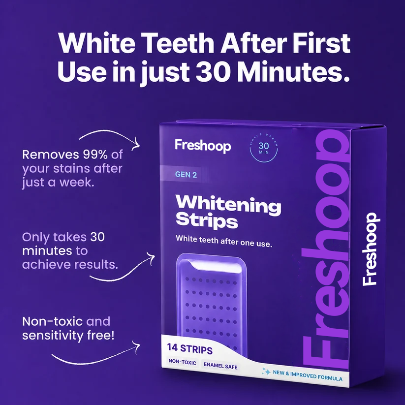 Freshoop Purple Teeth Whitening Strips™