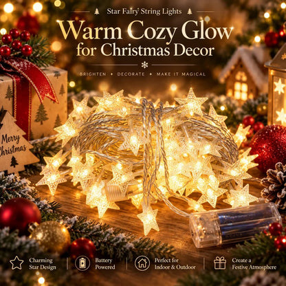 ✝️ Christmas Star String Lights — Magical Holiday Glow Anywhere