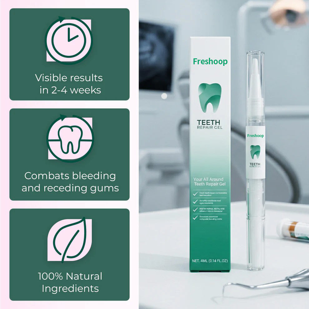 Freshoop Teeth‑Cleaning Pen, Gentle Dental Care Gel Pen for Daily Plaque & Stain Removal, Yellow Teeth Brightening