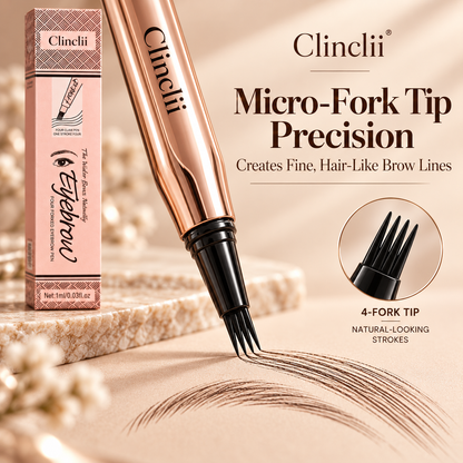 ✏️ BUY 1 GET 1 FREE! ✨ 3D Microblading Eyebrow Pencil – 4-Prong Tip, Waterproof & Natural Hair-Like Strokes 🖌️