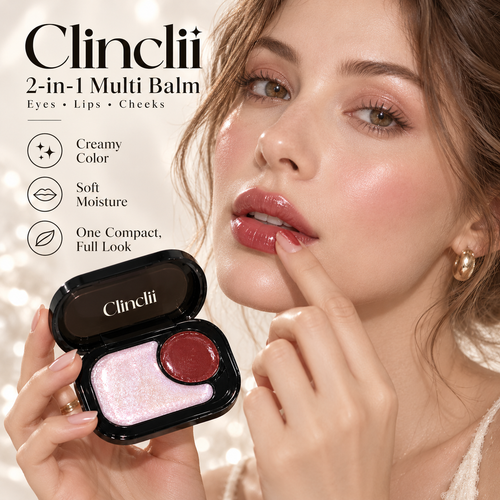 Clinclii 2-in-1 Glow Balm — Eyes, Lips & Cheeks in Seconds ✨