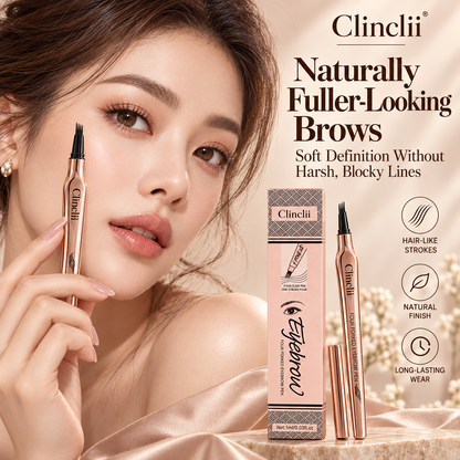 ✏️ BUY 1 GET 1 FREE! ✨ 3D Microblading Eyebrow Pencil – 4-Prong Tip, Waterproof & Natural Hair-Like Strokes 🖌️