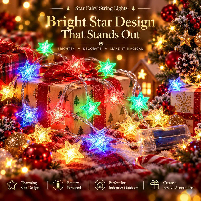 ✝️ Christmas Star String Lights — Magical Holiday Glow Anywhere