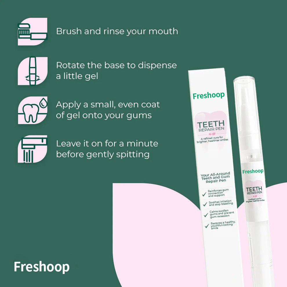 Freshoop Teeth‑Cleaning Pen, Gentle Dental Care Gel Pen for Daily Plaque & Stain Removal, Yellow Teeth Brightening