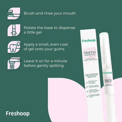 Freshoop Teeth‑Cleaning Pen, Gentle Dental Care Gel Pen for Daily Plaque & Stain Removal, Yellow Teeth Brightening