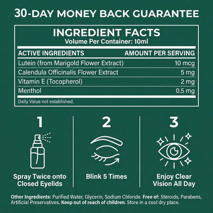 Lutein Eye Care Spray — 10-Second Daily Routine