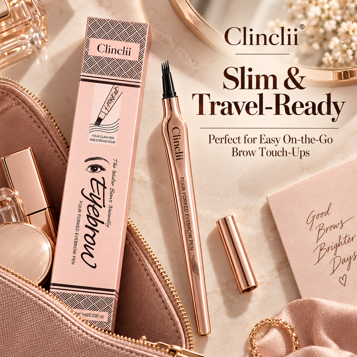 ✏️ BUY 1 GET 1 FREE! ✨ 3D Microblading Eyebrow Pencil – 4-Prong Tip, Waterproof & Natural Hair-Like Strokes 🖌️