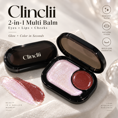 Clinclii 2-in-1 Glow Balm — Eyes, Lips & Cheeks in Seconds ✨