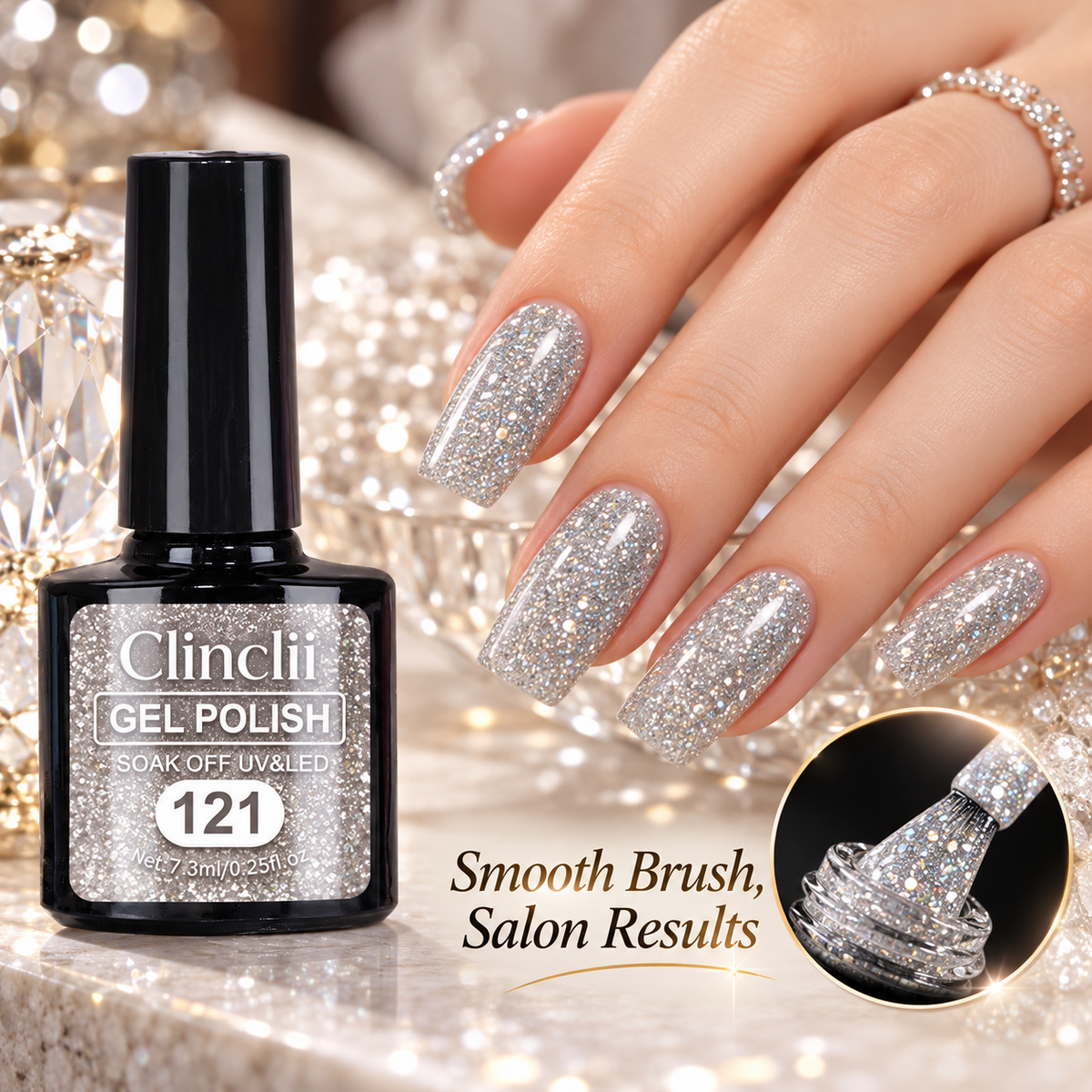 Sparkling Diamond Glitter Nail Gel ✨