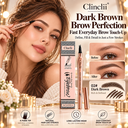 ✏️ BUY 1 GET 1 FREE! ✨ 3D Microblading Eyebrow Pencil – 4-Prong Tip, Waterproof & Natural Hair-Like Strokes 🖌️