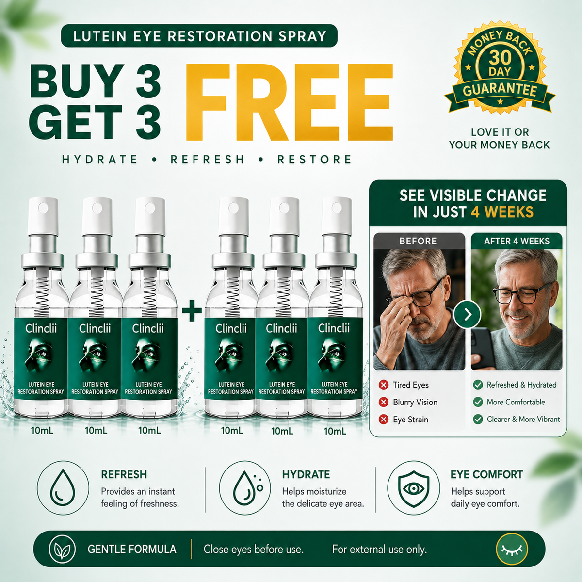 Lutein Eye Care Spray — 10-Second Daily Routine