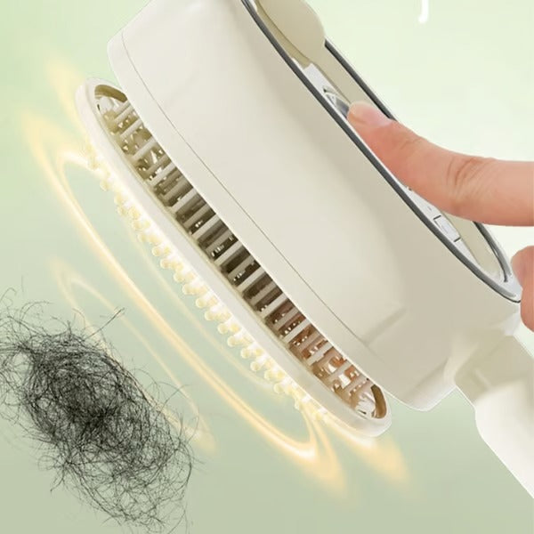 3-IN-1 Essential Oil Spa Brush Electric Mist Detangling Comb for Frizz-Free Hair & Healthy Scalp Care