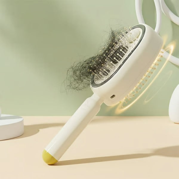 3-IN-1 Essential Oil Spa Brush Electric Mist Detangling Comb for Frizz-Free Hair & Healthy Scalp Care