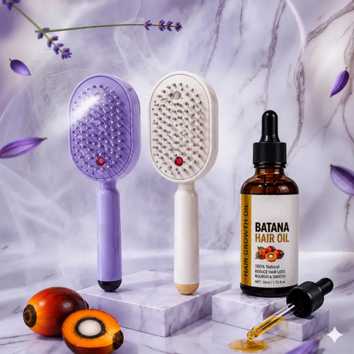 3-IN-1 Essential Oil Spa Brush Electric Mist Detangling Comb for Frizz-Free Hair & Healthy Scalp Care